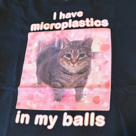 Gildan Navy Cat Graphic T-Shirt - Picture 4 of 4